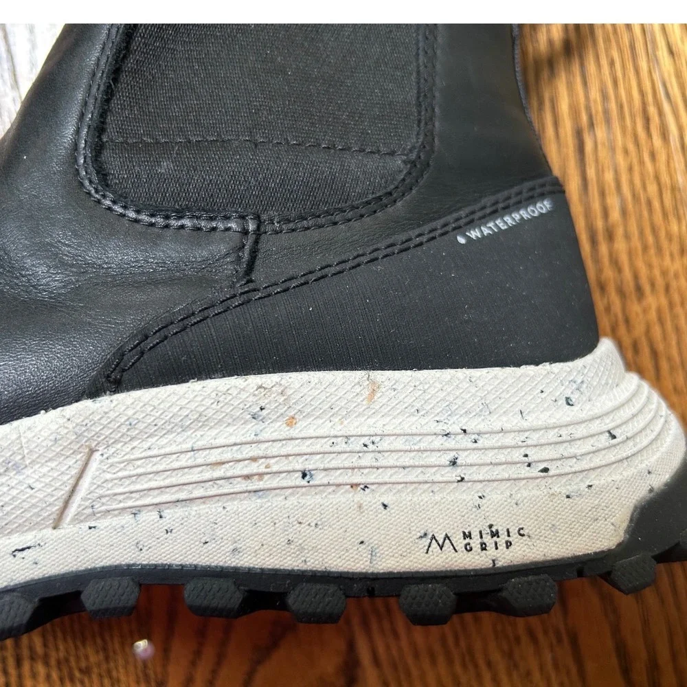 Clarks ATL Trek Up Black Leather Waterproof Chelsea Boots Size 8